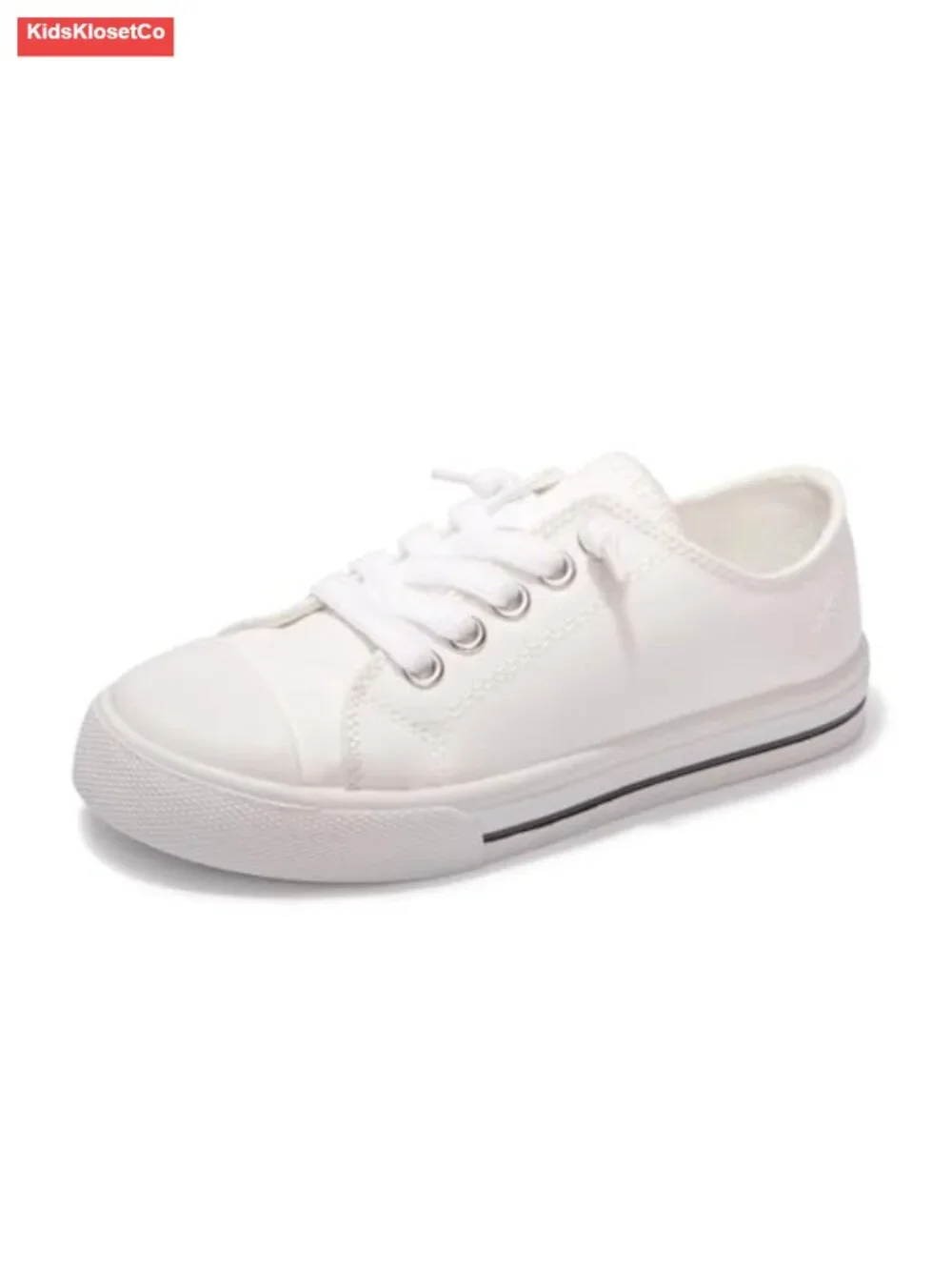 Kids Canvas Lace-Up Sneakers – Breathable Walking Shoes for Boys Girls
